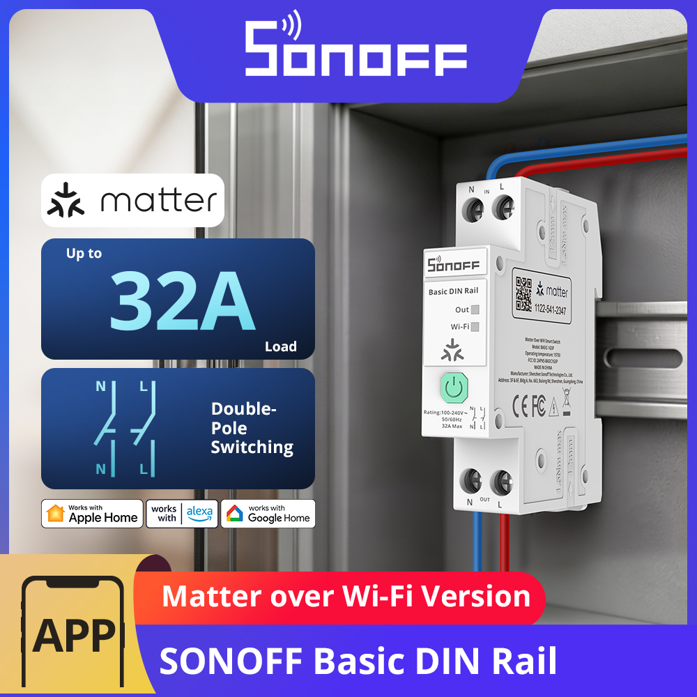 Sonoff Basic - SONOFF BASIC-1GSP Sakelar Rel DIN Saluran