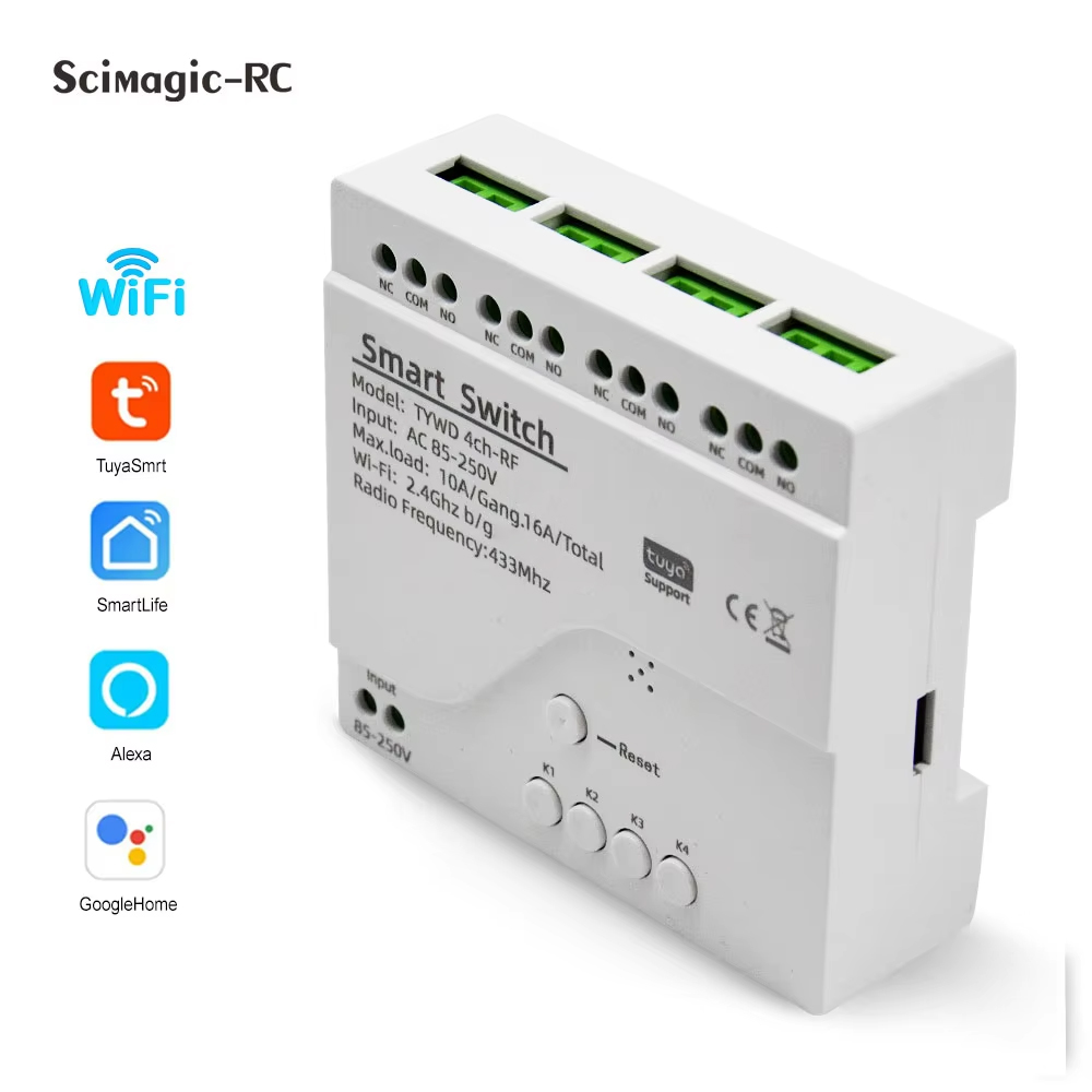 Tuya 4 Channel - Modul Relay Smart Tuya Switch 4CH