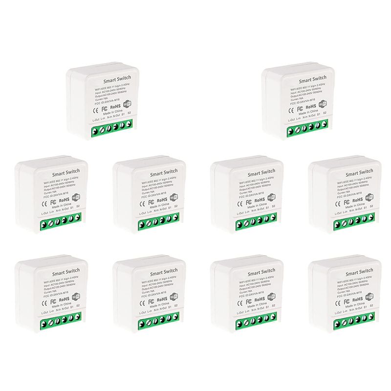 Smart Relay Tuya - 10X Sakelar Relai Wifi Mini Cerdas,