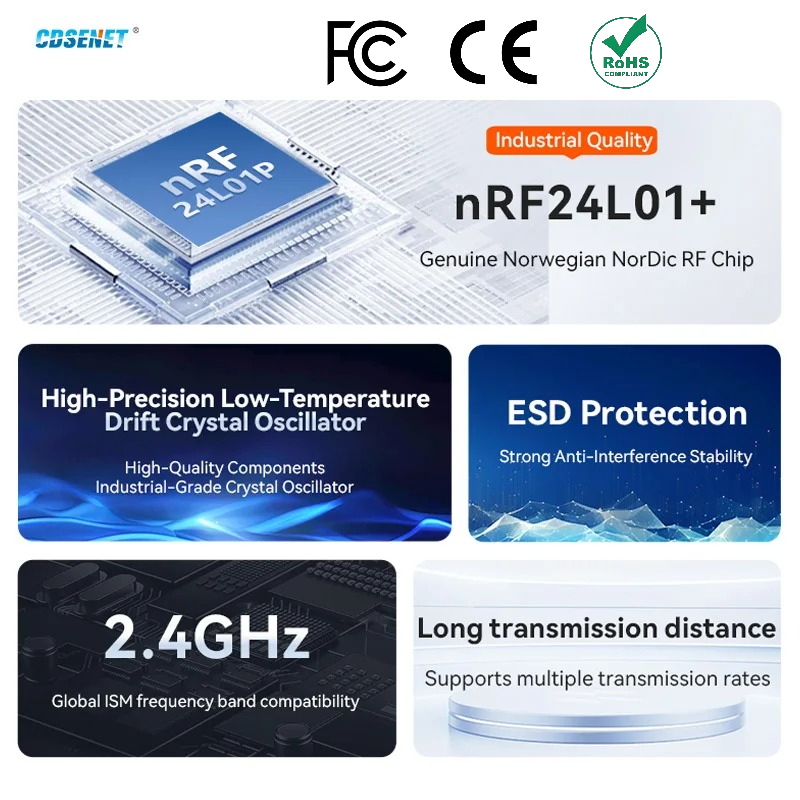 2 Buah NRF24L01 + PA LNA 2.4GH - Smart Home Module Iot ulasan dan harga