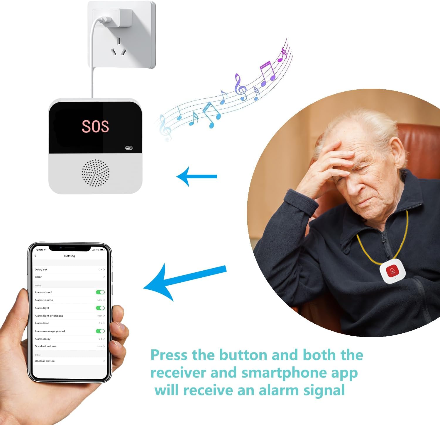 WiFi Nirkabel Pengasuh Lansia  - Home Assistant Tuya ulasan dan harga