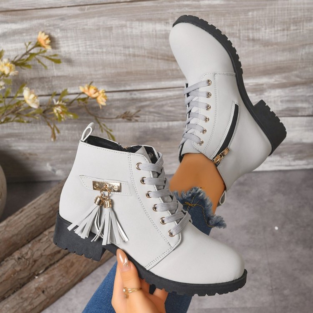 Sepatu Bot Wanita Model Tali d - Tasmota ulasan dan harga